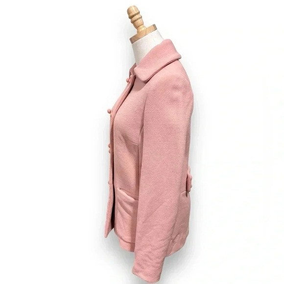J. Crew Lady Day Coat in Italian Double-cloth Wool Pastel Rose Pink Size 6 - Picture 3 of 10